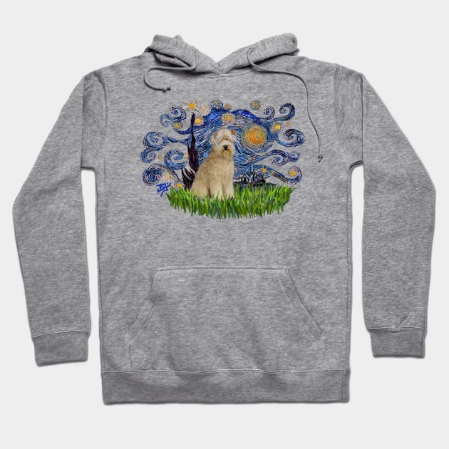 Wheaten Terrier in Adapted Starry Night Hoodie by Dogs Galore and More